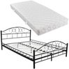 vidaXL Bett mit Matratze Schwarz Metall 180×200 cm 270708 Bild 2