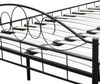 vidaXL Bett mit Matratze Schwarz Metall 180×200 cm 270708 Bild 4