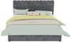 Modern Minimalist Upholstered Bed with Soft and Comfortable Headboard, 160x200 cm, Grey, Multi-Functional Bedroom Furniture, High-Profile Storage Base with Gas Lift Mechanism, Mattress Not Included. Bild 4