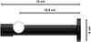 Gardinenstangen-Set Prestige Estana 200 cm, 1-läufig (ohne Ringe), 20 mm Ø Schwarz Bild 2