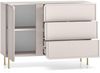 Selsey 'Loppa' Sideboard 1-türig mit 3 Schubladen, Kaschmirbeige, 120 cm Bild 4