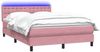 vidaXL Boxspringbett mit Matratze & LED Rosa 160x220 cm Samt 3317324 Bild 3