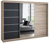 A&J MöbelLand GmbH Schiebetürenschrank VILUNO mit 4 Schubladen und Spiegel (nur für kurze Zeit! TOP ANGEBOT! Geräumiger Schrank mit einer Breite von 200 cm und Spiegel, ideal zur Aufbewahrung von Kleidung und Accessoires. 4 Schubladen und viel Stauraum... Bild 4
