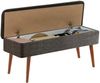 Dmora Bank Falcon, Mehrzweckbank, Gastplatz, Balkonbank mit mehreren Positionen, 90x39h40 cm, Walnuss und Anthrazit Bild 5