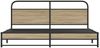 vidaXL Metallbett ohne Matratze Räuchereiche 193x203 cm 3318682 Bild 5