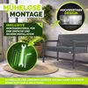 tillvex® Gartenbank Wetterfest 2-3 Sitzer mit Abdeckung & Kissen | Parkbank in Holzoptik bis 300kg belastbar UV-beständig | Sitzbank Garten Terrasse Balkon mit waschbarem Bezug Bild 4