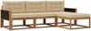 vidaXL Outdoor-Sofagarnitur mit Kissen 4 pcs Natur und Beige 3382456 Bild 2