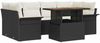 vidaXL Garten-Sofa-Set mit Speicher 7 pcs Schwarz Poly Rattan 3358021 Bild 2