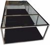 Casa Padrino Luxus Couchtisch Silber / Schwarz 160 cm - Wohnzimmer Möbel Bild 3