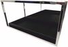 Casa Padrino Luxus Couchtisch Silber / Schwarz 160 cm - Wohnzimmer Möbel Bild 2