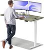 Desktronic HomePro Elektrisch höhenverstellbarer Schreibtisch 160x80cm Weiß/Grün mit Memory-Funktion, Anti-Kollisions Technologie, USB-A und USB-C-Ladeanschlüssen Bild 1