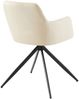 Esszimmerstuhl PELON - Samt Creme 56x62x81 cm | Essstühle Esszimmerstühle Küchenstühle Wohnzimmerstühle Bild 4