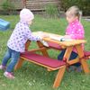 HABAU Kinderpicknickbank aus Holz mit Polster, Braun, 89 x 79 x 50 cm Bild 4
