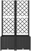 vidaXL Garten-Pflanzgefäß mit Spalier Schwarz 80 x 40 x 136 cm PP 318271 Bild 3