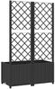 vidaXL Garten-Pflanzgefäß mit Spalier Schwarz 80 x 40 x 136 cm PP 318271 Bild 4