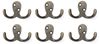 6x Wandhaken Kleiderhaken 4,2 cm aus Metall Messing Haken Garderobenhaken Bild 3