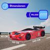 Autobett VENTO SPORT Kinderbett 90x200 cm Rennwagen-Bett inkl Sportsitze, Lattenrost, Spoiler, LED-Licht, Farbe Rot Bild 3