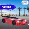 Autobett VENTO SPORT Kinderbett 90x200 cm Rennwagen-Bett inkl Sportsitze, Lattenrost, Spoiler, LED-Licht, Farbe Rot Bild 2