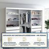 A&J MöbelLand GmbH Schiebetürenschrank VILUNO mit 4 Schubladen und Spiegel (nur für kurze Zeit! TOP ANGEBOT! Geräumiger Schrank mit einer Breite von 200 cm und Spiegel, ideal zur Aufbewahrung von Kleidung und Accessoires. 4 Schubladen und viel Stauraum... Bild 4
