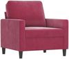 vidaXL Sessel Weinrot 60 cm Samt 359183 Bild 2