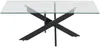 Vente-unique - COSIMA Couchtisch Glas TransparentSchwarz - B 60 cm x H 44,5 cm x L 120 cm Bild 2