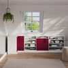 Dachschrägenschrank Eckschrank Rion Rot Hochglanz/Weiß 75.6 x 81.6 cm mit 1 Tür Vicco Bild 3