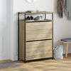 vidaXL Schuhschrank Sonoma-Eiche 75x34x112 cm Holzwerkstoff 840035 Bild 3