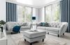 Sofa Designersofa CHARLOTTE 2-Sitzer in Stoff Matt Velvet Hellgrau Bild 3