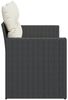 vidaXL Gartensofa mit Kissen 2-Sitzer Schwarz Poly Rattan 366016 Bild 5