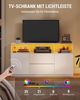TV-Schrank mit RGB LED-Beleuchtung(25 Farben), Fernsehschrank für Fernseher bis 65 Zoll, Lowboard mit 2 Schubladen 3 offenen Fächern, für Wohnzimmer Schlafzimmer, Weiß Bild 3