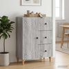 vidaXL Sideboard Graues Sonoma 66 x 34,5 x 90 cm Holzwerkstoff 894171 Bild 4