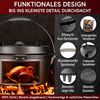 Dutch Oven 7 l mit Füßen – eingebrannt & sofort einsatzbereit, inkl. Deckelheber, Thermometerdurchführung, Rezeptbuch & Pflegeanleitung Bild 3