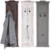 2er-Set Garderobe Wandgarderobe Garderobenpaneel Wandhaken 109 x 28 x 4 cm ~ grau shabby Bild 4