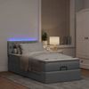vidaXL Ottoman-Bett mit Matratze & LEDs Hellgrau 100x200 cm Stoff 3312367 Bild 3