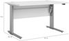 Dmora Schreibtisch Alfango, Mehrzweckschreibtisch, Bürotisch für PC, Eckschreibtisch, 120x80 h75 cm, Weiß und Grau Bild 3