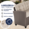 CASARIA® Polyrattan Ecklounge mit WPC Tisch Beige Bild 3