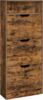 Vasagle Schuhschrank 3 Klappen, Holzspanplatte Vintagebraun, 24 x 60 x 139 cm Bild 2