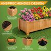 Coemo Hochbeet großes Kräuterbeet Holz mit Pflanzfolie 90 x 40 x 30 cm Bild 2