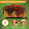 Coemo Hochbeet großes Kräuterbeet Holz mit Pflanzfolie 90 x 40 x 30 cm Bild 3