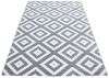 Teppium Teppich Geometrisch Design, Rechteckig, Höhe: 6 mm, Modern Kurzflor Teppich Wohnzimmer Rauten Design Weiß-Pflegeleicht Bild 4