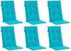 vidaXL Hochlehner-Auflagen 6 Stk. Türkis Stoff 361273 Bild 3