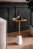 Beistelltisch Marmor Metall 34x34x58cm Gold Weiß Rund Modern Bild 3