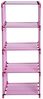 Bücherregal Standregal Bücherschrank Regal Wandregal Stoffregal 4 Fächer Pink Bild 2