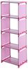 Bücherregal Standregal Bücherschrank Regal Wandregal Stoffregal 4 Fächer Pink Bild 5