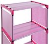 Bücherregal Standregal Bücherschrank Regal Wandregal Stoffregal 4 Fächer Pink Bild 4