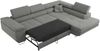 Ecksofa L-Form Couch mit Schlaffunktion und Verstellbare Kopfstützen - GUSTAW - Grau Boucle - Links Bild 4