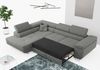 Ecksofa L-Form Couch mit Schlaffunktion und Verstellbare Kopfstützen - GUSTAW - Grau Boucle - Links Bild 2