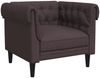 vidaXL Chesterfield-Sessel Dunkelbraun Stoff 372541 Bild 2