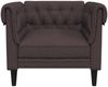 vidaXL Chesterfield-Sessel Dunkelbraun Stoff 372541 Bild 4