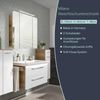 FACKELMANN MILANO Waschbeckenunterschrank 100 cm breit, Weiß/Braun hell Bild 2